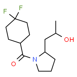 ChemSpider 2D Image | (4,4-Difluorocyclohexyl)[2-(2-hydroxypropyl)-1-pyrrolidinyl]methanone | C14H23F2NO2