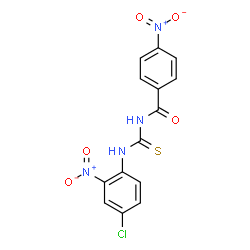 ChemSpider 2D Image | N-[(4-Chloro-2-nitrophenyl)carbamothioyl]-4-nitrobenzamide | C14H9ClN4O5S