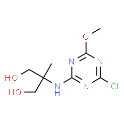 ChemSpider 2D Image | 2-[(4-Chloro-6-methoxy-1,3,5-triazin-2-yl)amino]-2-methyl-1,3-propanediol | C8H13ClN4O3