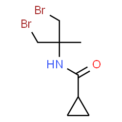 ChemSpider 2D Image | N-(1,3-Dibromo-2-methyl-2-propanyl)cyclopropanecarboxamide | C8H13Br2NO