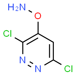 ChemSpider 2D Image | 4-(Aminooxy)-3,6-dichloropyridazine | C4H3Cl2N3O