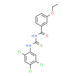 ChemSpider 2D Image | 3-Ethoxy-N-[(2,4,5-trichlorophenyl)carbamothioyl]benzamide | C16H13Cl3N2O2S