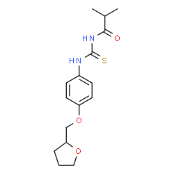 ChemSpider 2D Image | 2-Methyl-N-{[4-(tetrahydro-2-furanylmethoxy)phenyl]carbamothioyl}propanamide | C16H22N2O3S