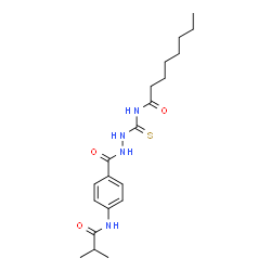 ChemSpider 2D Image | N-({2-[4-(Isobutyrylamino)benzoyl]hydrazino}carbonothioyl)octanamide | C20H30N4O3S