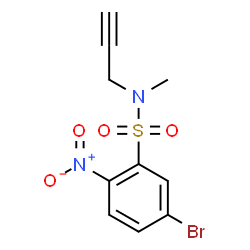 ChemSpider 2D Image | 5-Bromo-N-methyl-2-nitro-N-(2-propyn-1-yl)benzenesulfonamide | C10H9BrN2O4S