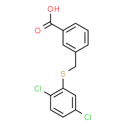 ChemSpider 2D Image | 3-{[(2,5-dichlorophenyl)thio]methyl}benzoic acid | C14H10Cl2O2S