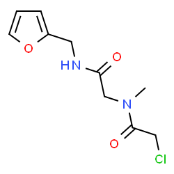 ChemSpider 2D Image | N~2~-(Chloroacetyl)-N-(2-furylmethyl)-N~2~-methylglycinamide | C10H13ClN2O3