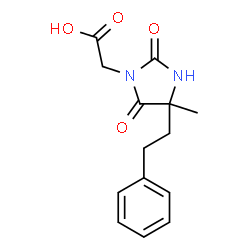 ChemSpider 2D Image | [4-Methyl-2,5-dioxo-4-(2-phenylethyl)-1-imidazolidinyl]acetic acid | C14H16N2O4