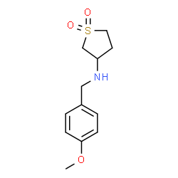 ChemSpider 2D Image | N-(4-Methoxybenzyl)tetrahydro-3-thiophenamine 1,1-dioxide | C12H17NO3S
