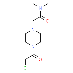 ChemSpider 2D Image | 2-[4-(Chloroacetyl)-1-piperazinyl]-N,N-dimethylacetamide | C10H18ClN3O2