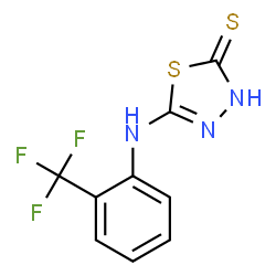 ChemSpider 2D Image | 5-{[2-(trifluoromethyl)phenyl]amino}-1,3,4-thiadiazole-2-thiol | C9H6F3N3S2