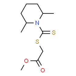 ChemSpider 2D Image | methyl {[(2,6-dimethylpiperidin-1-yl)carbonothioyl]thio}acetate | C11H19NO2S2