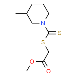 ChemSpider 2D Image | methyl {[(3-methylpiperidin-1-yl)carbonothioyl]thio}acetate | C10H17NO2S2