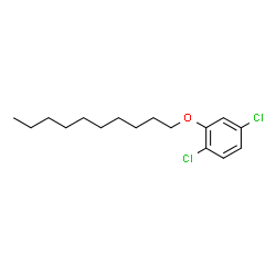 ChemSpider 2D Image | 1,4-Dichloro-2-(decyloxy)benzene | C16H24Cl2O