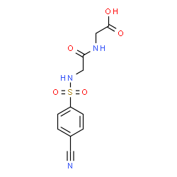 ChemSpider 2D Image | N-[(4-Cyanophenyl)sulfonyl]glycylglycine | C11H11N3O5S