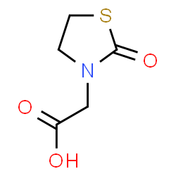 ChemSpider 2D Image | 2-Oxo-3-thiazolidineacetic acid | C5H7NO3S