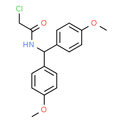 ChemSpider 2D Image | N-[Bis(4-methoxyphenyl)methyl]-2-chloroacetamide | C17H18ClNO3