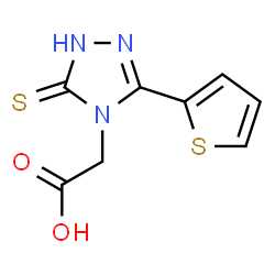 ChemSpider 2D Image | (3-mercapto-5-thien-2-yl-4H-1,2,4-triazol-4-yl)acetic acid | C8H7N3O2S2
