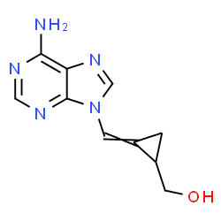ChemSpider 2D Image | {2-[(6-Amino-9H-purin-9-yl)methylene]cyclopropyl}methanol | C10H11N5O