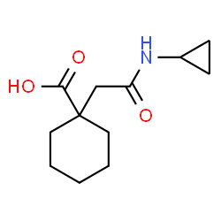 ChemSpider 2D Image | 1-[(cyclopropylcarbamoyl)methyl]cyclohexane-1-carboxylic acid | C12H19NO3