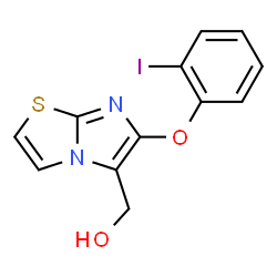 ChemSpider 2D Image | [6-(2-Iodophenoxy)imidazo[2,1-b][1,3]thiazol-5-yl]methanol | C12H9IN2O2S