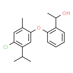 ChemSpider 2D Image | 1-[2-(4-Chloro-5-isopropyl-2-methylphenoxy)phenyl]ethanol | C18H21ClO2