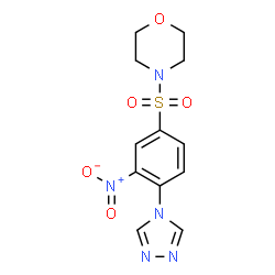 ChemSpider 2D Image | 4-{[3-Nitro-4-(4H-1,2,4-triazol-4-yl)phenyl]sulfonyl}morpholine | C12H13N5O5S