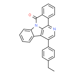 ChemSpider 2D Image | 3-(4-Ethylphenyl)-9H-benzo[c]indolo[3,2,1-ij][1,5]naphthyridin-9-one | C26H18N2O