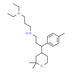 ChemSpider 2D Image | N'-[3-(2,2-Dimethyltetrahydro-2H-pyran-4-yl)-3-(4-methylphenyl)propyl]-N,N-diethyl-1,3-propanediamine | C24H42N2O