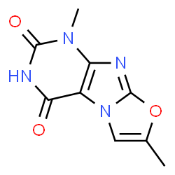 ChemSpider 2D Image | 1,7-Dimethyl[1,3]oxazolo[2,3-f]purine-2,4(1H,3H)-dione | C9H8N4O3