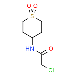 ChemSpider 2D Image | 2-Chloro-N-(1,1-dioxidotetrahydro-2H-thiopyran-4-yl)acetamide | C7H12ClNO3S