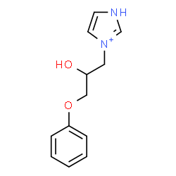 ChemSpider 2D Image | 3-(2-Hydroxy-3-phenoxypropyl)-1H-imidazol-3-ium | C12H15N2O2