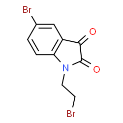 ChemSpider 2D Image | 5-Bromo-1-(2-bromoethyl)-1H-indole-2,3-dione | C10H7Br2NO2