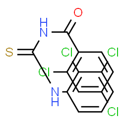 ChemSpider 2D Image | 2,4-Dichloro-N-[(2,3-dichlorophenyl)carbamothioyl]benzamide | C14H8Cl4N2OS