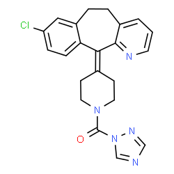 ChemSpider 2D Image | [4-(8-Chloro-5,6-dihydro-11H-benzo[5,6]cyclohepta[1,2-b]pyridin-11-ylidene)-1-piperidinyl]-1H-1,2,4-triazol-1-ylmethanone | C22H20ClN5O