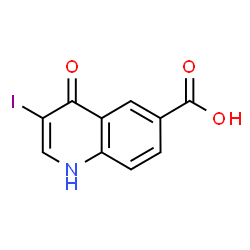 ChemSpider 2D Image | 3-iodo-4-oxo-1H-quinoline-6-carboxylic acid | C10H6INO3