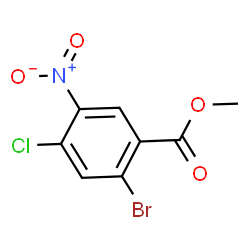 ChemSpider 2D Image | Methyl 2-bromo-4-chloro-5-nitrobenzoate | C8H5BrClNO4