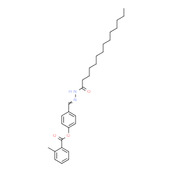 ChemSpider 2D Image | 4-[(Tetradecanoylhydrazono)methyl]phenyl 2-methylbenzoate | C29H40N2O3