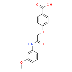 ChemSpider 2D Image | 4-[(3-Methoxy-phenylcarbamoyl)-methoxy]-benzoic acid | C16H15NO5