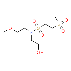 ChemSpider 2D Image | N-(2-Hydroxyethyl)-N-(2-methoxyethyl)-2-(methylsulfonyl)ethanesulfonamide | C8H19NO6S2