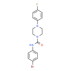 ChemSpider 2D Image | N-(4-Bromophenyl)-4-(4-fluorophenyl)-1-piperazinecarboxamide | C17H17BrFN3O