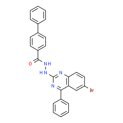 ChemSpider 2D Image | N'-(6-Bromo-4-phenyl-2-quinazolinyl)-4-biphenylcarbohydrazide | C27H19BrN4O