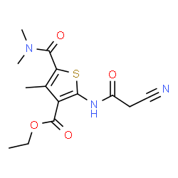 ChemSpider 2D Image | ethyl 2-(2-cyanoacetamido)-5-(dimethylcarbamoyl)-4-methylthiophene-3-carboxylate | C14H17N3O4S