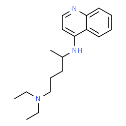 ChemSpider 2D Image | N~1~,N~1~-Diethyl-N~4~-(4-quinolinyl)-1,4-pentanediamine | C18H27N3