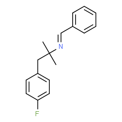ChemSpider 2D Image | (E)-N-[1-(4-Fluorophenyl)-2-methyl-2-propanyl]-1-phenylmethanimine | C17H18FN