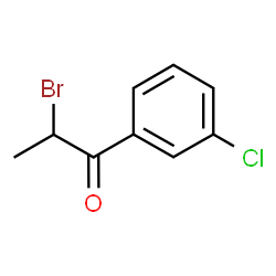 ChemSpider 2D Image | 2-Bromo-3'-chloropropiophenone | C9H8BrClO