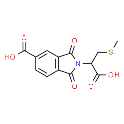 ChemSpider 2D Image | 2-[1-Carboxy-2-(methylsulfanyl)ethyl]-1,3-dioxo-5-isoindolinecarboxylic acid | C13H11NO6S