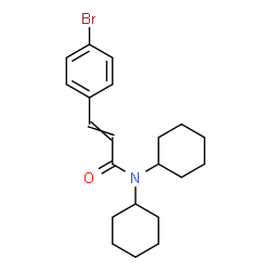 ChemSpider 2D Image | 3-(4-Bromophenyl)-N,N-dicyclohexylacrylamide | C21H28BrNO