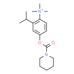 ChemSpider 2D Image | 2-Isopropyl-N,N,N-trimethyl-4-[(1-piperidinylcarbonyl)oxy]anilinium | C18H29N2O2