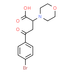 ChemSpider 2D Image | 4-(4-Bromophenyl)-2-(4-morpholinyl)-4-oxobutanoic acid | C14H16BrNO4